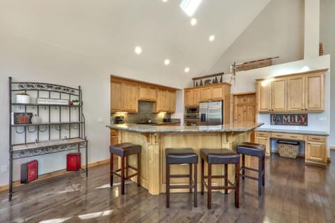 The chef of the group will love making this kitchen their work space. Complete with gas stove, large french door fridge/freezer, and ample counter space.