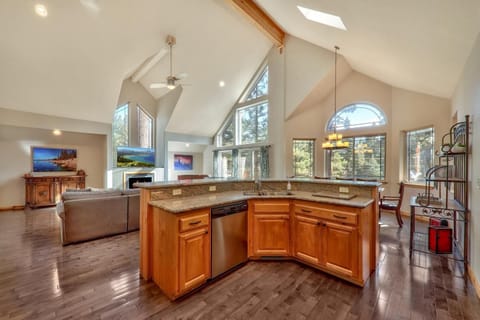 There's plenty of counter space for helping hands in this kitchen