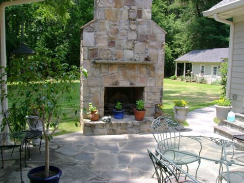 Outside fireplace
