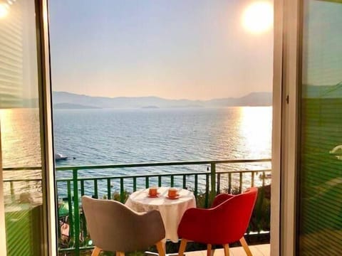 Apartment terrace, sunset