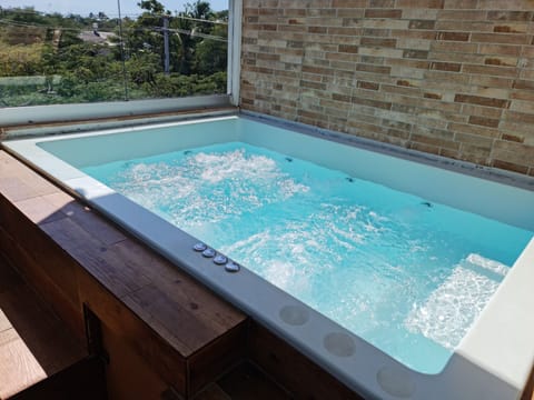 Indoor spa tub