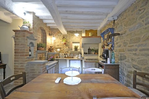 Dining room and kitchen