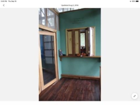 Kitchen window, fully equipped with Fridge,coffee maker, toaster oven,blender