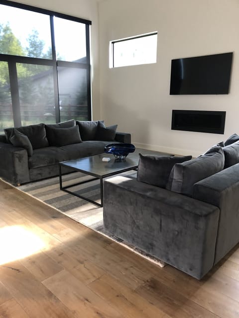 Living room on main level off of kitchen.