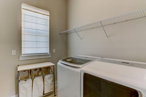 Laundry room, top loader washer