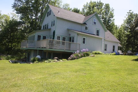 Large back yard with no visible neighbors. Over looking Acadia National Park.