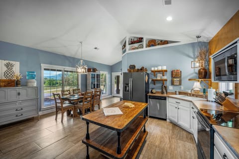 Fully stocked kitchen with killer views.
