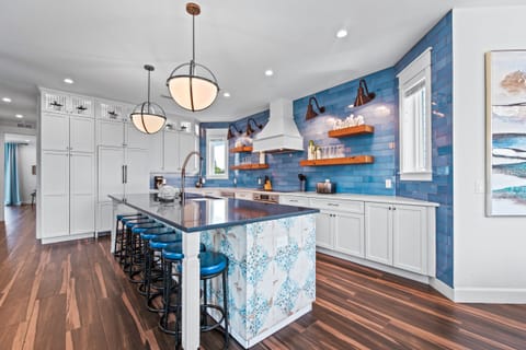 Large kitchen island with seating