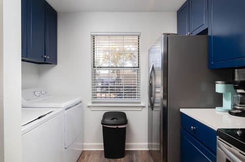 Includes laundry area.