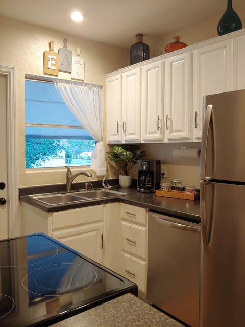 Enjoy a cup of coffee with a view of Bayou Grande