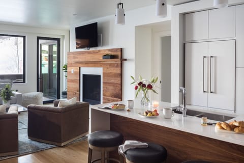 Living area - very spacious living room that faces ski slope at Snow King