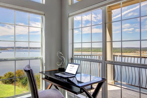 DESK IN MASTER SUITE 180 DEGREE VIEW TO LAKE