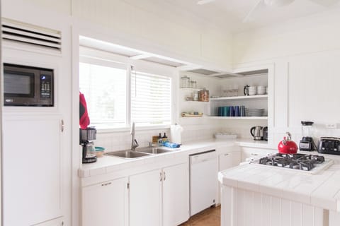 Large, fully-equipped kitchen with dishwasher, microwave, stove, oven and more