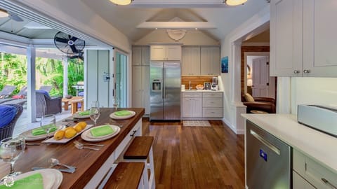 Open to the living area is the fully-equipped kitchen...