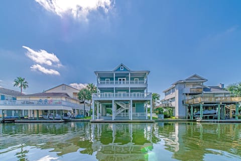 New construction located on one of largest canals leading to Galveston Bay