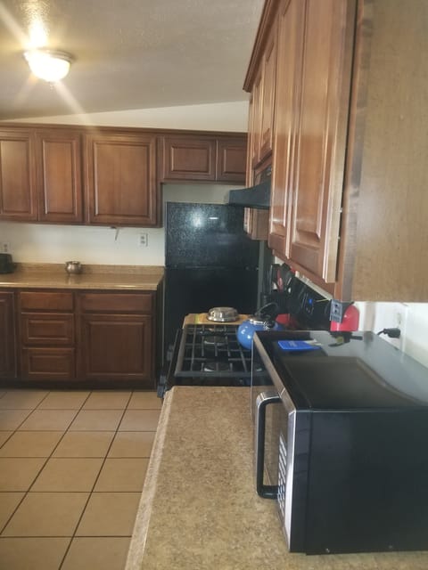 Lots of  cooking can  be done in the roomy Kitchen 