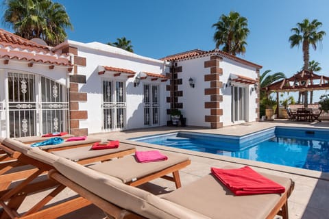 View of villa and private heated pool terrace