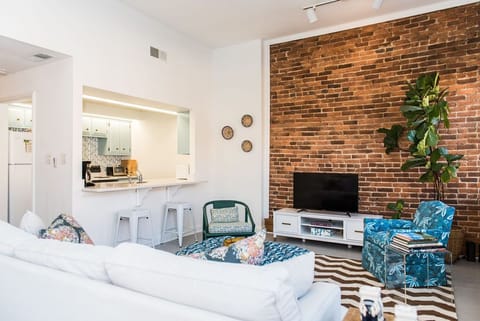 Living room and looking into kitchen 