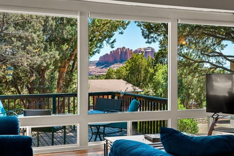 Beautiful Red Rock Views seen out the large picture windows