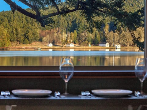Enjoy the view of historic Bristish Camp National Park (seen across the bay) from Garrison Bay Hideaway!