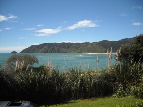 View from front deck of property. Mere footsteps to the beach. 