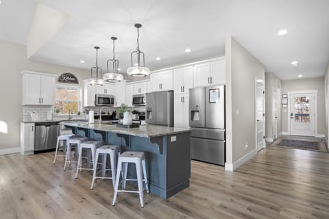 Kitchen with double appliances