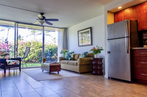 We have a full size refrigerator, with freezer so you can shop and cook! 
