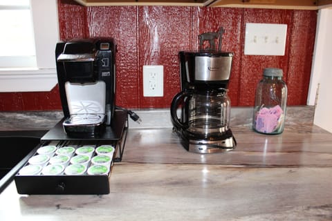 Keurig and regular drip coffee available.