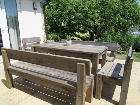 Patio furniture available for you to use