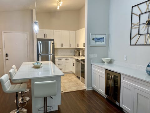  Large kitchen with dual climate control wine cooler