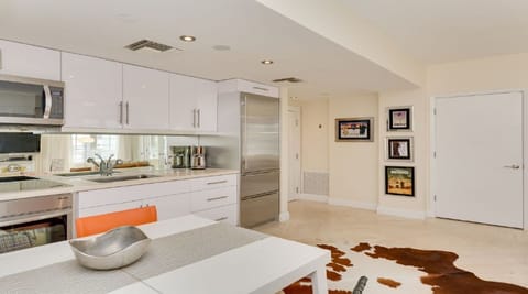Kitchen with modern cabinetry and top of the line stainless appliances