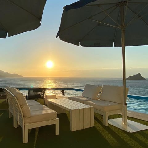 Sunset poolside