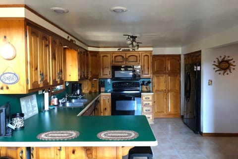 Fully stocked kitchen, for the most part.