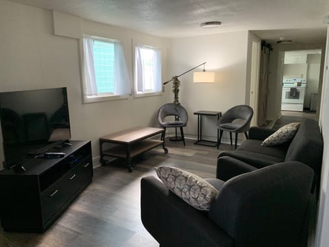 Living room facing the kitchen