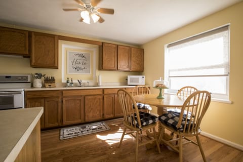 Full size sun drenched kitchen