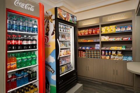 Buy a snack from the pantry on-site.