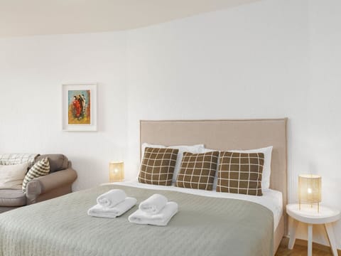 Furniture, Interior Design, Bed, Floor, Flooring, Room, Wall, Bedroom, Wood, Linens