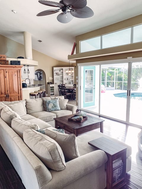 The spacious living area features 360 views, 16 foot ceilings, and lots of light