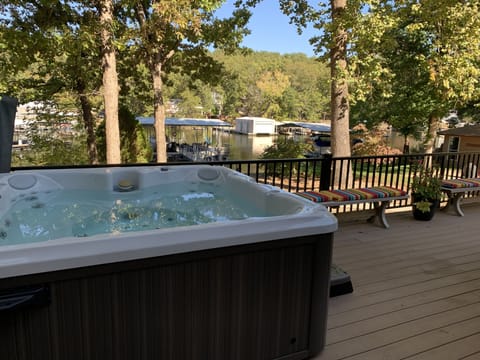 Fantastic view of the lake from the hot tub!