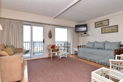 Studio with glass wall & open floor plan