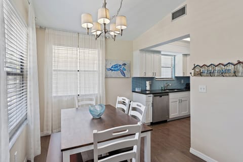 Dining area and adjacent kitchen!