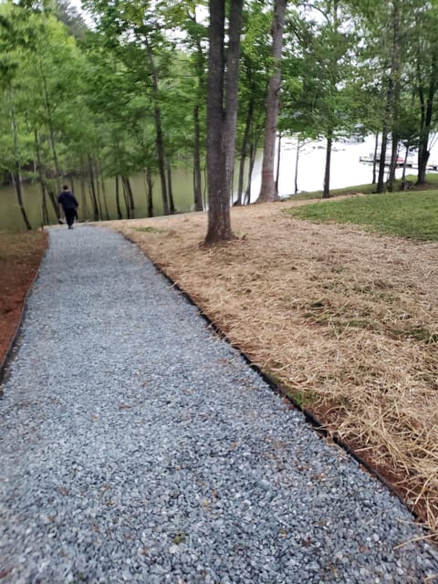 Newly installed path down to the Corps property