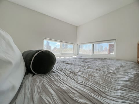 Waking up in the loft, Austin skyline in sight. Views like this are hard to beat