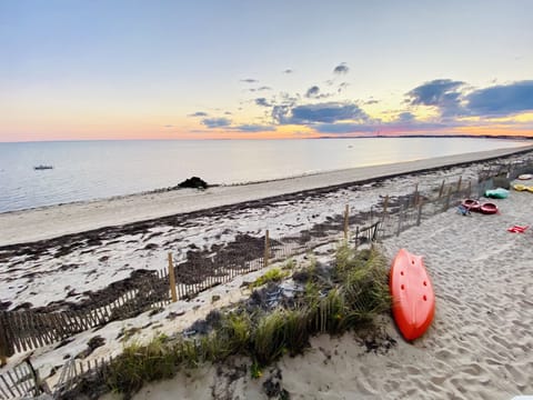 Gorgeous Sunset on your private beach  - just step away from the back deck. 