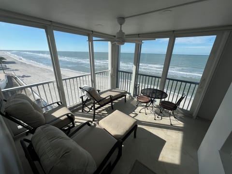 Front Lanai with sliding doors to protect from wind if needed
