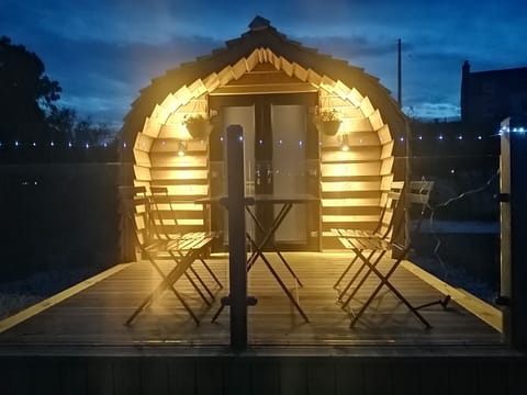 Unique pod in quiet location by the sea.Enjoy stargazing in the evening.Enjoy Pod Beag's new nautical interior.