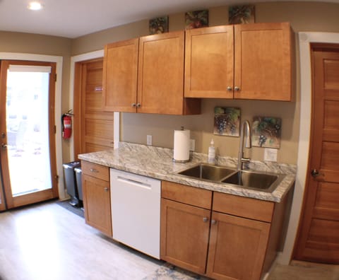 Entrance to the patio off the kitchen. 