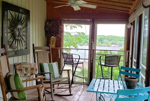 the sunporch is a perfect spot to enjoy a beverage. Hot or Cold. 