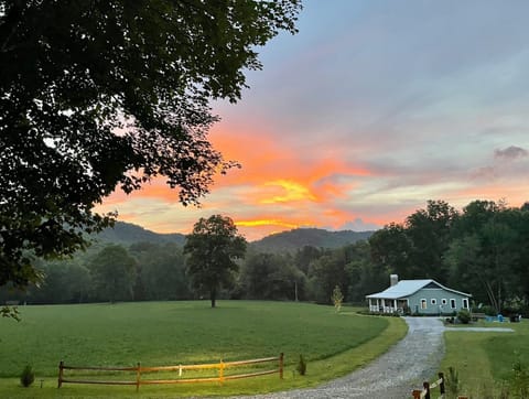 Sunset at Bluebird Cottage.