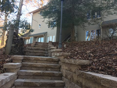 Stone steps welcome you to 2206 Tanners Ridge